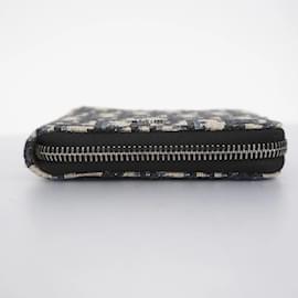 Christian Dior-Christian Dior Trotter Canvas Wallet-Black,Navy blue