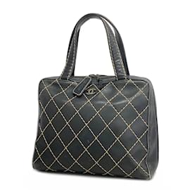 Chanel-Chanel Black Lambskin Tote Bag-Black