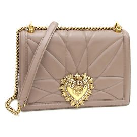 Borsa a Spalla Devotion di Dolce & Gabbana Beige