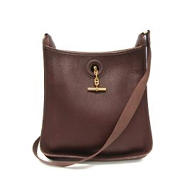 Hermès Borsa a spalla in pelle per donne Hermes Vespa PM Marrone scuro