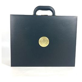 Versace Medusa 2-Tier Watch Case Handbag Black Golden