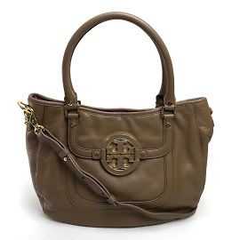 Bolsa tote de couro marrom Tory Burch Marrom