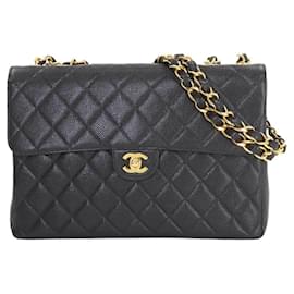 Chanel-Chanel Matelassé 30 Schultertasche mit Kette-Schwarz