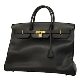 Hermès-Hermes Birkin 40 Handbag-Black