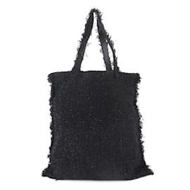 Chanel-Chanel Rocket Tweed Leather Tote Bag-Black