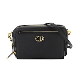 Christian Dior-Christian Dior Caro Double Pouch Shoulder Bag-Black