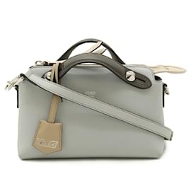 Fendi-Sac à main Fendi By The Way-Marron,Écru,Bleu clair