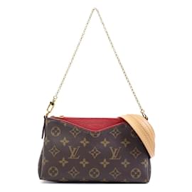 Louis Vuitton-Louis Vuitton Monogram Pallas Handbag-Brown,Red,Monogram