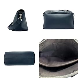 Fendi-Sac à bandoulière en cuir moyen Fendi By The Way-Bleu Marine