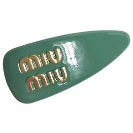 Fermaglio per capelli Miu Miu verde salvia Verde