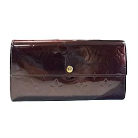 Louis Vuitton-Louis Vuitton Portefeuille Sarah Monogram Vernis Long Wallet-Dark red,Purple