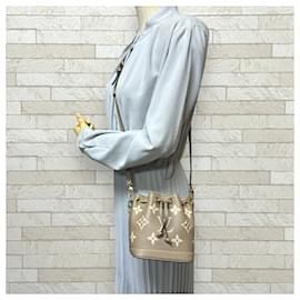 Louis Vuitton-Louis Vuitton Nano Noe Empreinte Shoulder Bag-Beige