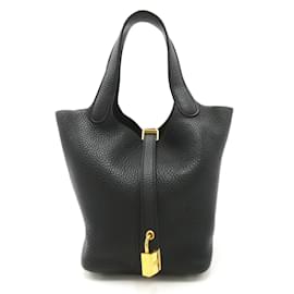 Hermès-Hermes Picotin Lock PM Handbag-Black