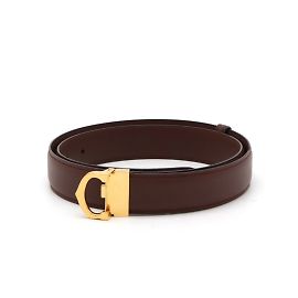 Cartier Must de Line Leather Belt in Bordeaux Dark red