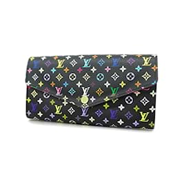 Louis Vuitton-Louis Vuitton Long Wallet Monogram Multicolor-Black,Red