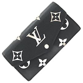 Louis Vuitton-Louis Vuitton Bi-fold Long Wallet-Black,Beige
