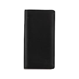 Louis Vuitton-Louis Vuitton Epi Portefeuille Brazza Long Wallet-Black