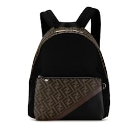 Fendi-Fendi Zucca Rucksack-Brown,Black