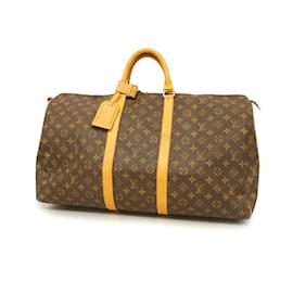 Louis Vuitton-Louis Vuitton Monogram Keepall 55 Boston Tasche-Braun