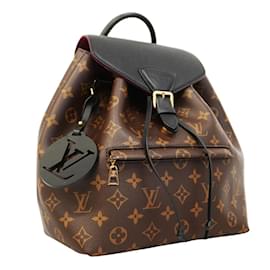 Louis Vuitton-Louis Vuitton Monogram Macassar Montsouris PM NM Backpack-Brown,Black