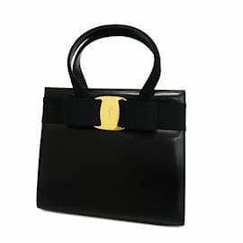 Salvatore Ferragamo-Schwarze Vara Lederhandtasche von Salvatore Ferragamo-Schwarz