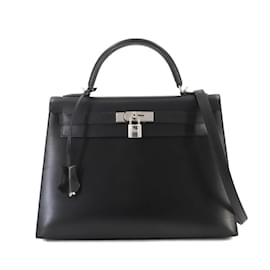 Hermès-Hermes Kelly 32 Handbag-Black