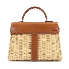 Hermès-Hermes Kelly Picnic 35 Handtasche-Weiß,Rot,Andere