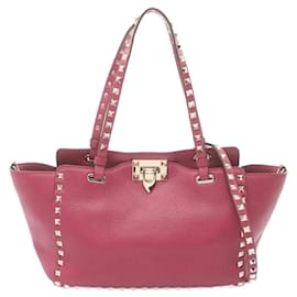 Valentino Garavani-Rockstud Small Tote Bag von Valentino Garavani-Pink