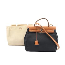 Hermès-HERMES Airbag PM Handtasche-Braun,Schwarz