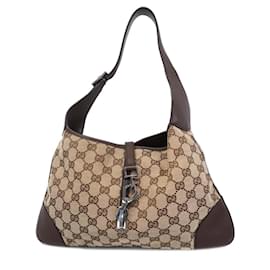 Gucci-Gucci Brown Shoulder Bag GG Canvas Kandinsky-Brown