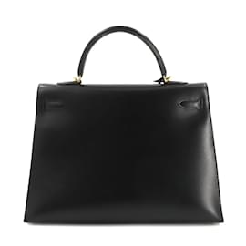 Hermès-Hermes Kelly 35 Handbag-Black