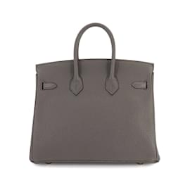 Hermès-Hermes Birkin 25 Handtasche aus Togo Etain-Grau