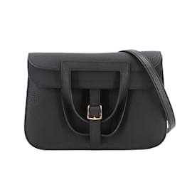 Hermès-Hermes Halzan 25 Handbag-Black