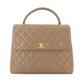 Chanel-Chanel Matelasse Handbag in Brown Caviar Leather-Brown