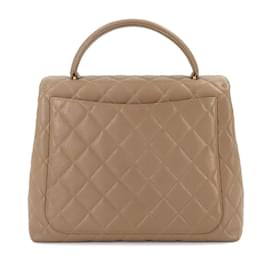 Chanel-Chanel Matelassé Handtasche aus braunem Kaviarleder-Braun