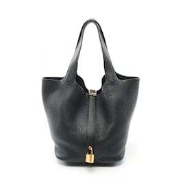 Hermès-Hermes Picotin Lock MM Handbag-Black