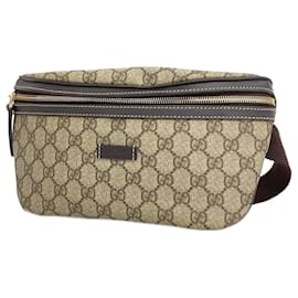 Gucci-Gucci Gürteltasche GG Supreme 233269-Braun