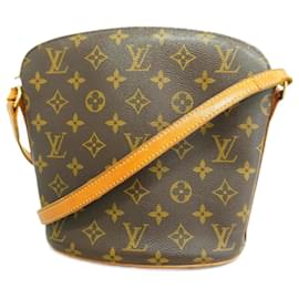 Louis Vuitton-Drouot Schultertasche Monogramm Louis Vuitton-Braun