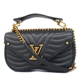 Louis Vuitton-Louis Vuitton Schultertasche LV New Wave Chain MM M58552-Schwarz