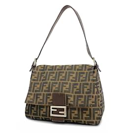 Fendi-Fendi Handbag Zucca Mamma Bucket-Brown