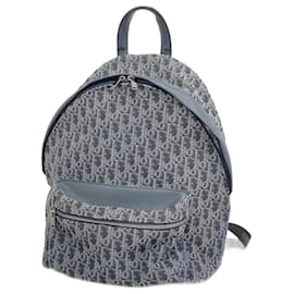 Christian Dior-Christian Dior Trotter Canvas Backpack-Navy blue