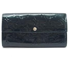 Louis Vuitton-Louis Vuitton Monogram Vernis Portefeuille Sarah Bi-fold Long Wallet-Olive green