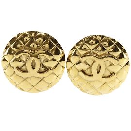 Boucles d'oreilles clips en plaqué or Chanel Coco Mark Autre