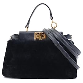 Fendi-Fendi Peekaboo Micro Handbag-Black