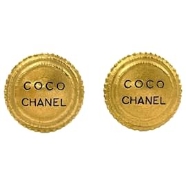 Chanel-Chanel Gold Plated Clip Earrings-Golden