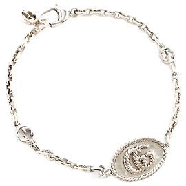 Pulseira de charme prateada Gucci GG Marmont Prata