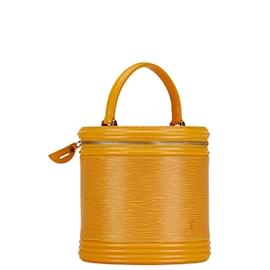 Louis Vuitton-Louis Vuitton Epi Cannes Handbag Vanity Bag-Yellow