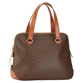 Céline-Celine Macadam Tote Bag-Brown