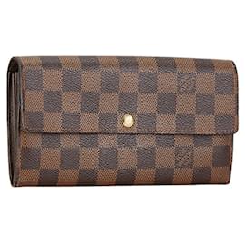 Louis Vuitton-Louis Vuitton Damier Portefeuille Sarah Long Wallet-Brown