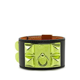 Hermès-Hermes Collier de Chien Charm Bracelet-Black,Golden